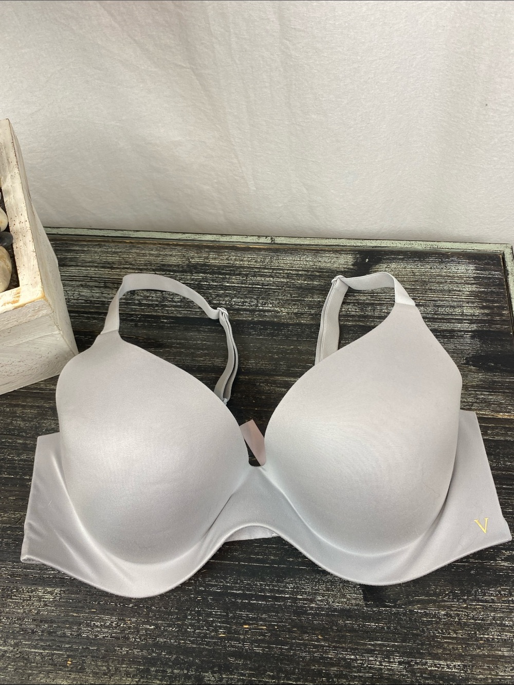 Victoria’s Secret Gray Perfect Shape Wire Free Bra 36D